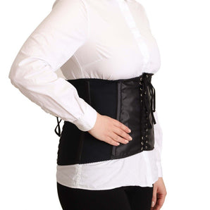 Dolce &amp; Gabbana Chic Black Corset Belt Top