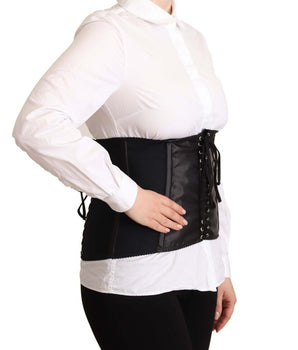 Dolce & Gabbana Black Corset Belt Stretch Waist Strap Top Dolce & Gabbana 