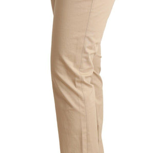 Dolce & Gabbana Elegant Beige Cotton Stretch Skinny Pants