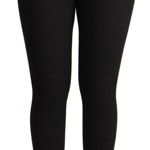 Dolce & Gabbana Elegant High-Waist Wool Tights Pants