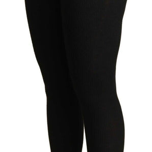 Dolce &amp; Gabbana Elegant High Waist Cashmere-Silk Tights Pants