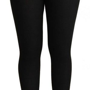 Dolce &amp; Gabbana Elegant High Waist Cashmere-Silk Tights Pants