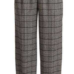 Dolce &amp; Gabbana Elegantes pantalones rectos de talle alto en gris