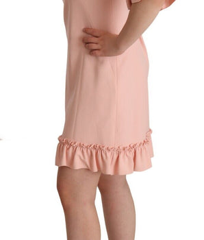 Dolce &amp; Gabbana Vestido tubo con mangas con volantes en rosa