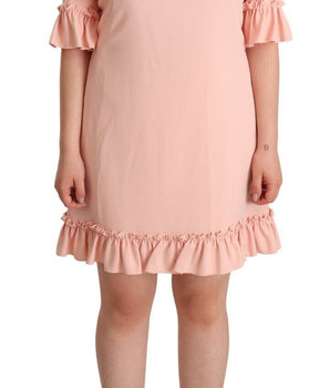 Dolce &amp; Gabbana Vestido tubo con mangas con volantes en rosa