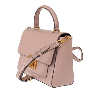 Michael Kors Elegante bolso de hombro Mindy de cuero rosa