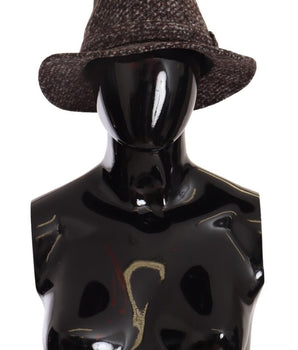 Dolce & Gabbana Gray Melange Blended Textured Tweed Hat Dolce & Gabbana 