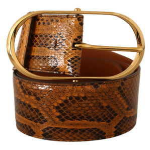 Dolce &amp; Gabbana Elegant Python Skin Leather Belt