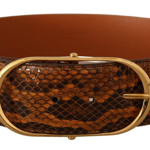 Dolce & Gabbana Elegant Python Skin Leather Belt