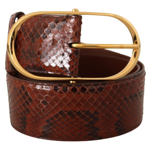 Dolce &amp; Gabbana Elegant Python Snake Skin Leather Belt