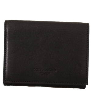 Dolce & Gabbana Black Leather Trifold Purse Belt Multi Kit Wallet Dolce & Gabbana 
