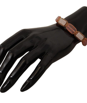 Nialaya Multicolor Crystals Logo Embellished Adjustable Bracelet Nialaya 