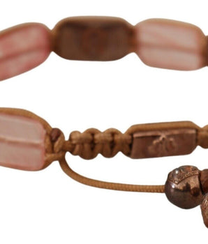 Nialaya Multicolor Crystals Logo Embellished Adjustable Bracelet Nialaya 