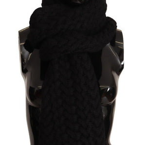 Dolce & Gabbana Elegant Black Cashmere Scarf