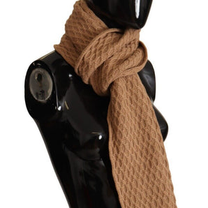 Dolce & Gabbana Elegant Dark Brown Knitted Scarf