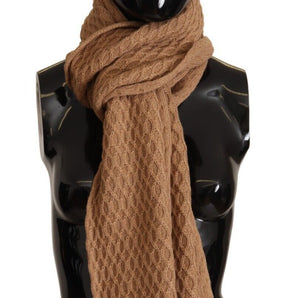 Dolce &amp; Gabbana Elegant Dark Brown Knitted Scarf