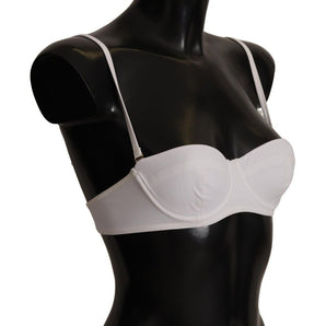 Dolce &amp; Gabbana Chic White Nylon Balconette Bra