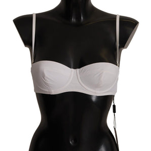 Dolce &amp; Gabbana Chic White Nylon Balconette Bra