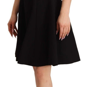 Dolce &amp; Gabbana Elegant A-Line Sheath Dress in Black