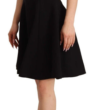 Dolce &amp; Gabbana Elegant A-Line Sheath Dress in Black