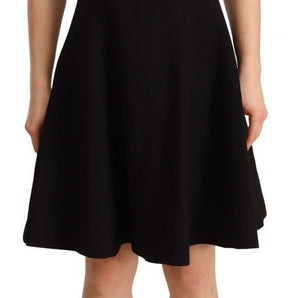 Dolce &amp; Gabbana Elegant A-Line Sheath Dress in Black