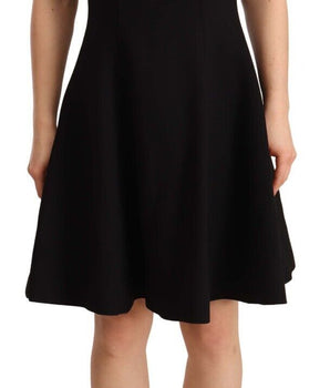 Dolce &amp; Gabbana Elegant A-Line Sheath Dress in Black