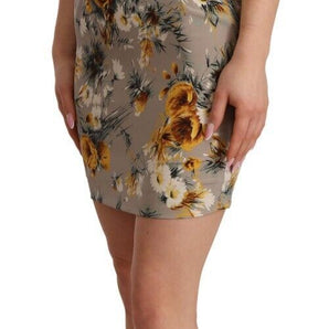 Dolce &amp; Gabbana Elegant Floral Sheath Mini Dress