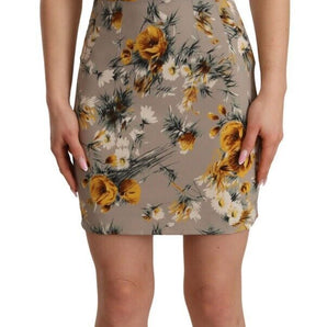 Dolce &amp; Gabbana Elegant Floral Sheath Mini Dress