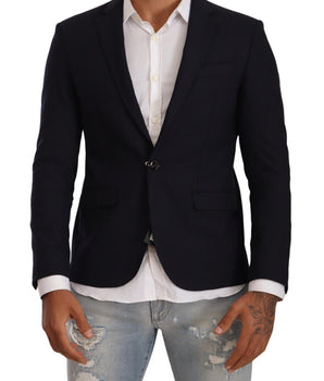 Domenico Tagliente Black Single Breasted One Button Suit Jacket