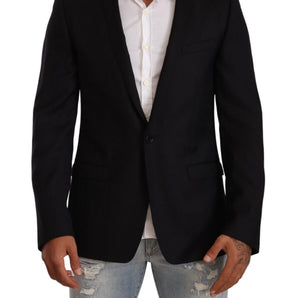 Dolce &amp; Gabbana Exclusive Black Virgin Wool Blazer