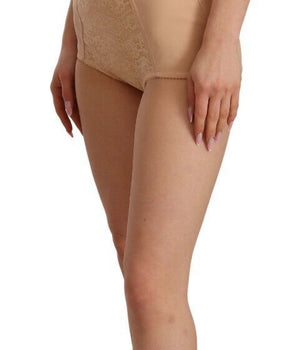 Dolce &amp; Gabbana Body elástico con panel de encaje beige