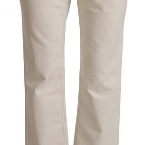 Dolce &amp; Gabbana Chic Off-White Cropped Jeans - Fashionista Must-Have