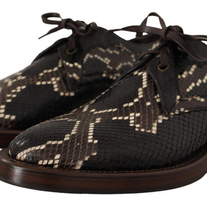 Dolce &amp; Gabbana Elegant Formal Python Derby Shoes