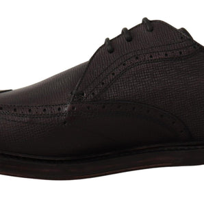 Dolce &amp; Gabbana Elegantes zapatos formales de hombre con punta de ala morada