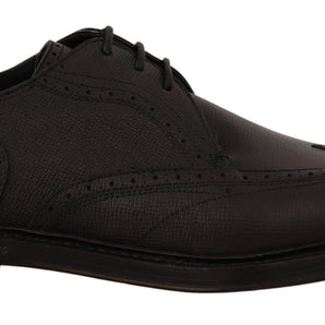 Dolce & Gabbana Elegant Purple Wingtip Men's Formal Shoes