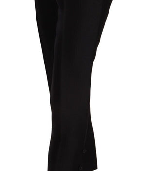 Dsquared² Black Wool High Waist Skinny Women Pants