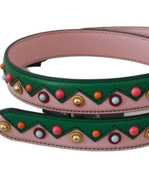 Dolce & Gabbana Shoulder Strap Leather Pink Handbag Accessory