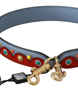 Dolce & Gabbana Blue and red Shoulder Strap Leather Blue Handbag Accessory