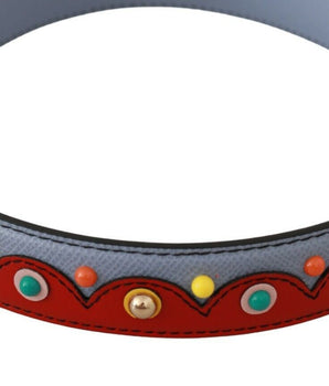 Dolce & Gabbana Blue and red Shoulder Strap Leather Blue Handbag Accessory