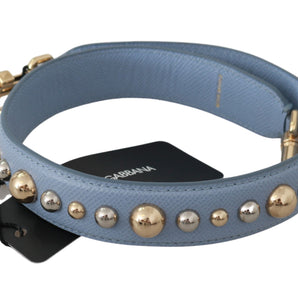 Dolce &amp; Gabbana Elegant Blue Leather Shoulder Strap