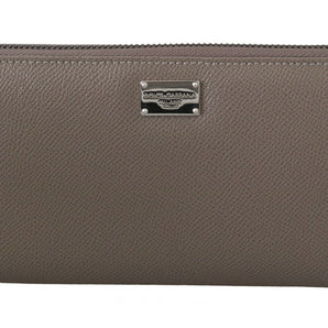 Dolce &amp; Gabbana Beige Continental Zip Leather Wallet