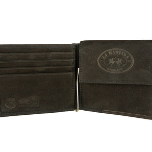 La Martina Elegant Black Leather Wallet for Men La Martina 