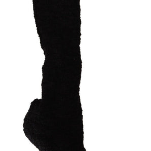 Dolce &amp; Gabbana Chic Black Stretch Sock Boots