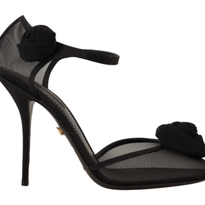 Dolce &amp; Gabbana Elegant Black Mesh Heels Pumps