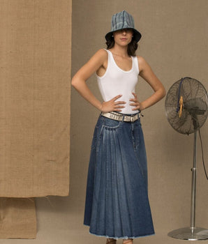 Don The Fuller Blue Cotton Women Skirt Don The Fuller 