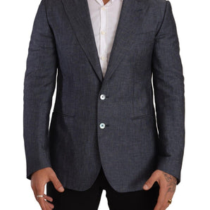 Dolce &amp; Gabbana Elegant Slim Fit Two-Button Blue Blazer