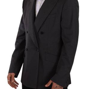 Dolce & Gabbana Elegant Gray Sicilia Wool Blend Suit