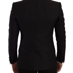 Conjunto de traje negro de corte slim Sicilia de Dolce &amp; Gabbana