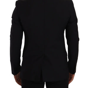 Dolce &amp; Gabbana Elegante chaqueta y chaleco de corte slim Martini negro