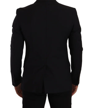 Dolce & Gabbana Black Slim Fit Vest 2 Button MARTINI Blazer